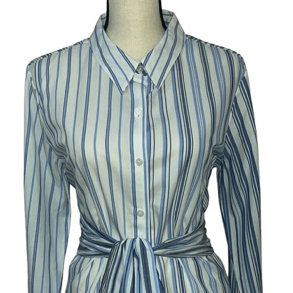 Tommy Hilfiger Young American Striped Tie Front Button Down Blouse - Picture 4 of 11